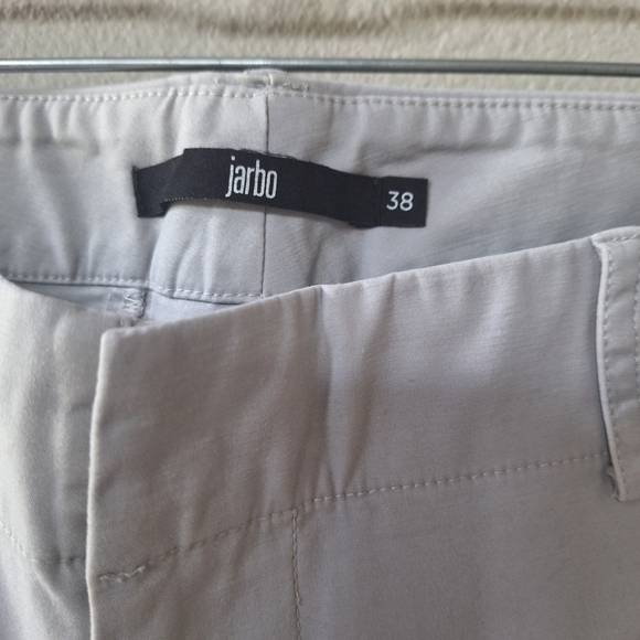 Jarbo Womens Khaki Crop Trouser Pants Stretchy Size 38 (8) - Picture 2 of 8